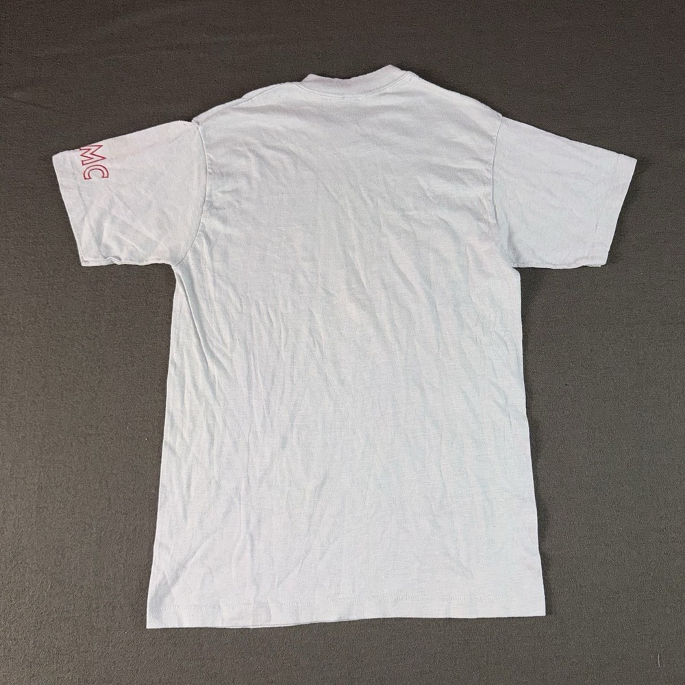 80s Marine Corps 9th Annual Marathon Single Stitch T-Shirt Men M Velva Sheen - Picture 9 of 9